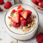 High-Protein No-Bake Cheesecake in Mason Jar