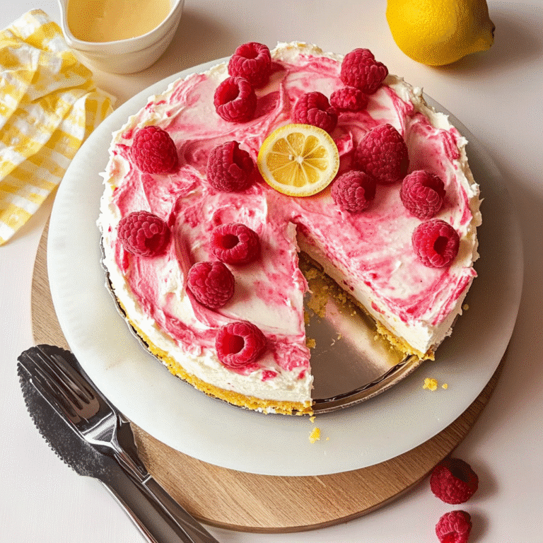 lemon and raspberry cheesecake no bake