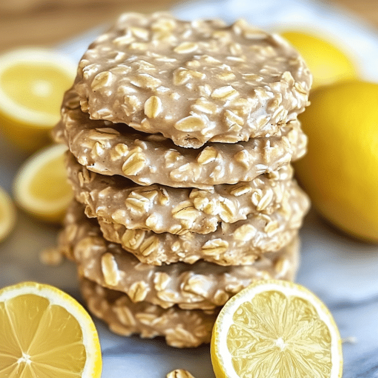 Lemon Oatmeal No Bake Cookies