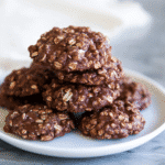 No bake Quaker oats cookies on parchment
