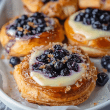 Delicious Homemade Blueberry Cream Cheese Danish Recipe