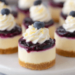Juicy Mini Lemon Blueberry Cheesecakes