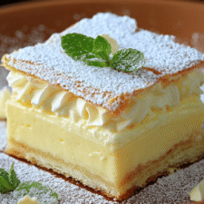 Easy Homemade Vanilla Custard Cream Squares Recipe – Creamy Dessert Your Family Will Love