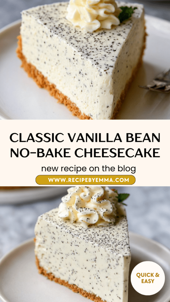 Easy Vanilla Bean No-Bake Cheesecake Recipe – Creamy Classic Dessert 60 Classic Vanilla Bean No Bake Cheesecake