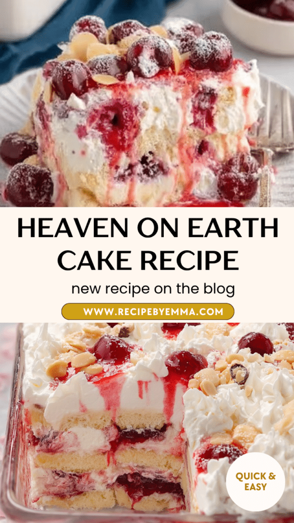 Heaven on Earth Cake (Easy No-Bake Cherry Dessert) 76 Heaven on Earth Cake Recipe