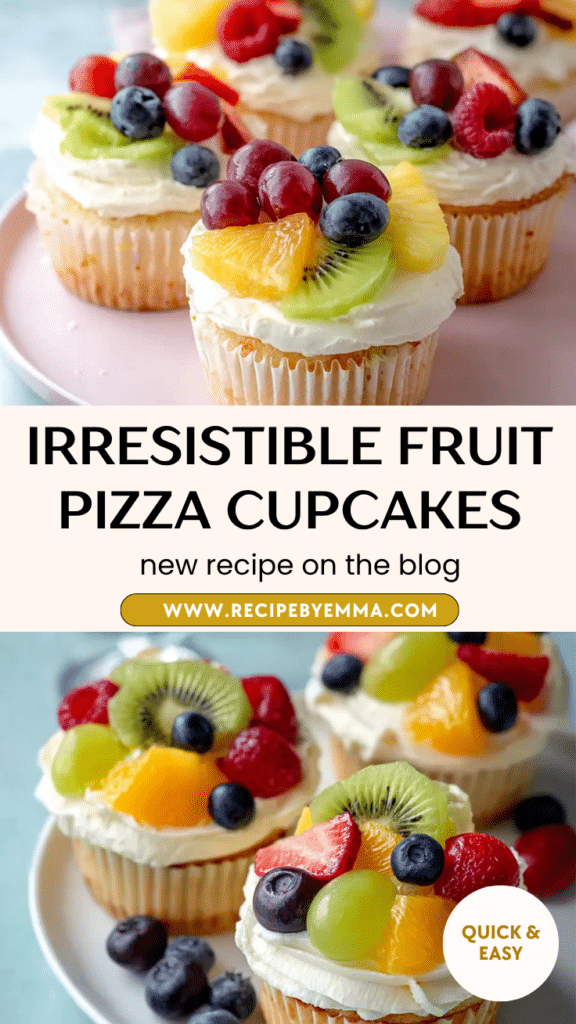 Fruit Pizza Cupcakes (Easy Fresh Fruit Dessert) 116 Irresistible Fruit Pizza Cupcakes