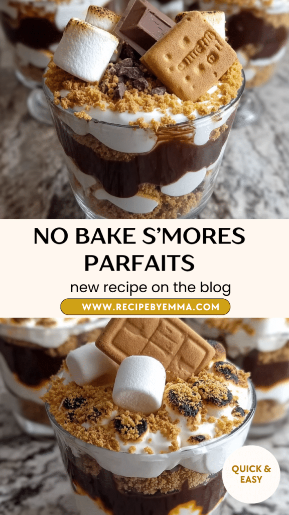Easy No Bake S’mores Parfaits Recipe – Creamy, Crunchy Campfire Dessert 60 No Bake Smores Parfaits